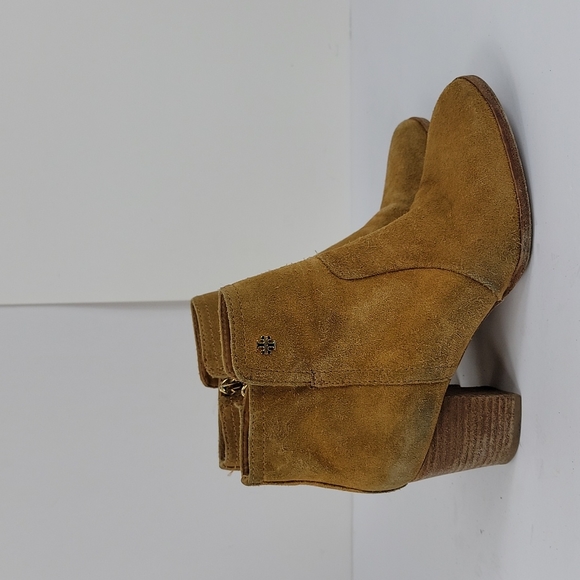 Tory Burch Shoes | Tory Burch Sabe Suede Leather Women's Booties. | Color: Brown/Tan | Size: 8.5 | Dehbiand's Closet